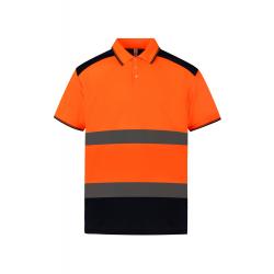 Polo hi-vis (alta visibilidad) bicolor