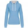 Sudadera capucha contrastada mujer