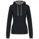 Sudadera capucha contrastada mujer Ref.TTK465-NEGRO/FINO GRIS