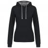 Sudadera capucha contrastada mujer