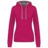 Sudadera capucha contrastada mujer