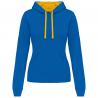 Sudadera capucha contrastada mujer