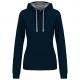 Sudadera capucha contrastada mujer Ref.TTK465-MARINA/FINE GREY