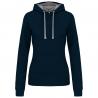 Sudadera capucha contrastada mujer