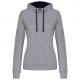 Sudadera capucha contrastada mujer Ref.TTK465-OXFORD GRAY/NAVY