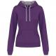Sudadera capucha contrastada mujer Ref.TTK465-PURPLE/OXFORD GREY