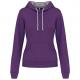 Sudadera capucha contrastada mujer Ref.TTK465-PURPLE/OXFORD GREY