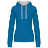 Sudadera capucha contrastada mujer