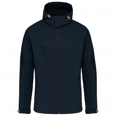 Chaqueta softshell con capucha extraíble hombre