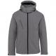 Chaqueta softshell con capucha extraíble hombre Ref.TTK413-MARGA GRIS