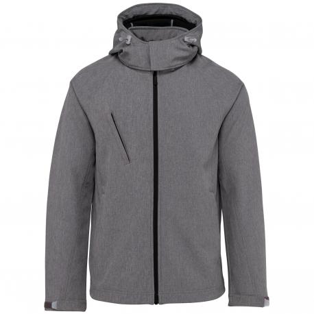 Chaqueta softshell con capucha extraíble hombre