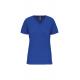 Camiseta bio de cuello de pico mujer 150g/m2 Ref.TTK3029IC-AZUL REAL AZUL