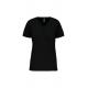 Camiseta bio de cuello de pico mujer 150g/m2 Ref.TTK3029IC-NEGRO