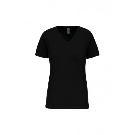 Camiseta bio de cuello de pico mujer 150g/m2