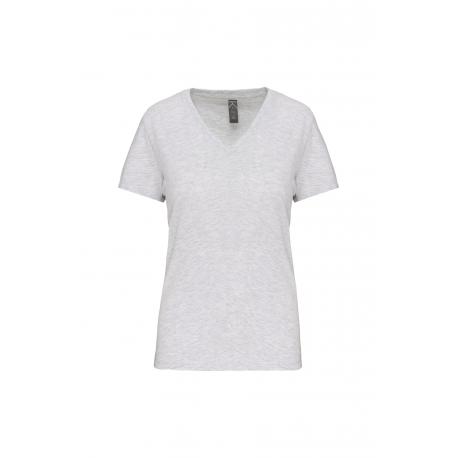 Camiseta bio de cuello de pico mujer 150g/m2