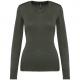 Jersey cuello de pico mujer Ref.TTK966-BREZO DE MARMOL VERDE