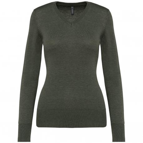 Jersey cuello de pico mujer