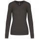 Jersey cuello de pico mujer Ref.TTK966-GRIS OSCURO