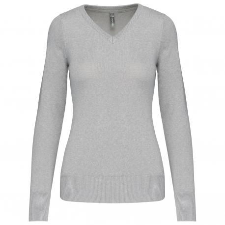 Jersey cuello de pico mujer