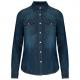 Camisa denim manga larga mujer Ref.TTK518-JEAN AZUL