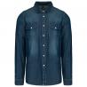 Camisa denim manga larga hombre