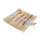 Juego de cubiertos reutilizables de bambú Ref.XDP26953-BLANCO 