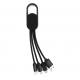 Cable 4 en 1 con clip Ref.XDP30207-NEGRO 