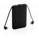 Powerbank 5.000 mAh de bolsillo con cables integrados Ref.XDP32208-NEGRO 