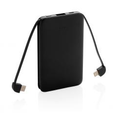 Powerbank 5.000 mAh de bolsillo con cables integrados