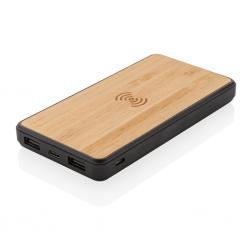 Moderno powerbank inalámbrico de Bambú 8000 mAh