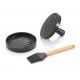 Set BBQ para hamburguesas y pincel Ref.XDP42240-GRIS 