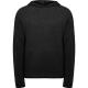 Sudadera con capucha unisex en tejido ligero MANASLU Ref.RSU1119-NEGRO VIGORE