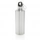 Botella de agua XL de aluminio con mosquetón 750ml Ref.XDP43624-PLATA/NEGRO 