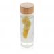 Botella infusora con tapa de bambú 640ml Ref.XDP43638-TRANSPARENTE 
