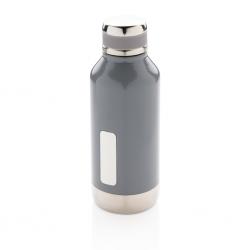 Botella al vacío antigoteo con placa para logo