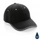 Gorra de algodón cepillado 6 paneles Impact AWARE™ Ref.XDP45336-NEGRO 