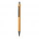 Bolígrafo fino de bambú de diseño Ref.XDP61056-MARRON/PLATA 