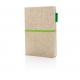 Libreta A5 yute 14,4x1,1cm Eco Ref.XDP77394-VERDE/VERDE 