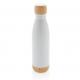 Botella acero al vacío con tapa y fondo de bambú 700ml Ref.XDP43679-BLANCO 