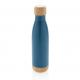 Botella acero al vacío con tapa y fondo de bambú 700ml Ref.XDP43679-AZUL 