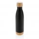 Botella acero al vacío con tapa y fondo de bambú 700ml Ref.XDP43679-NEGRO 
