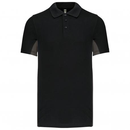 Polo de punto piqué manga corta bicolor hombre