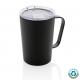 Taza al vacío RCS de acero inoxidable reciclado con asa Ref.XDP43305-NEGRO 