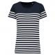 Camiseta marinera de algodón orgánico para mujer Ref.TTK3034-STRIPES MARINAS/BLANCAS