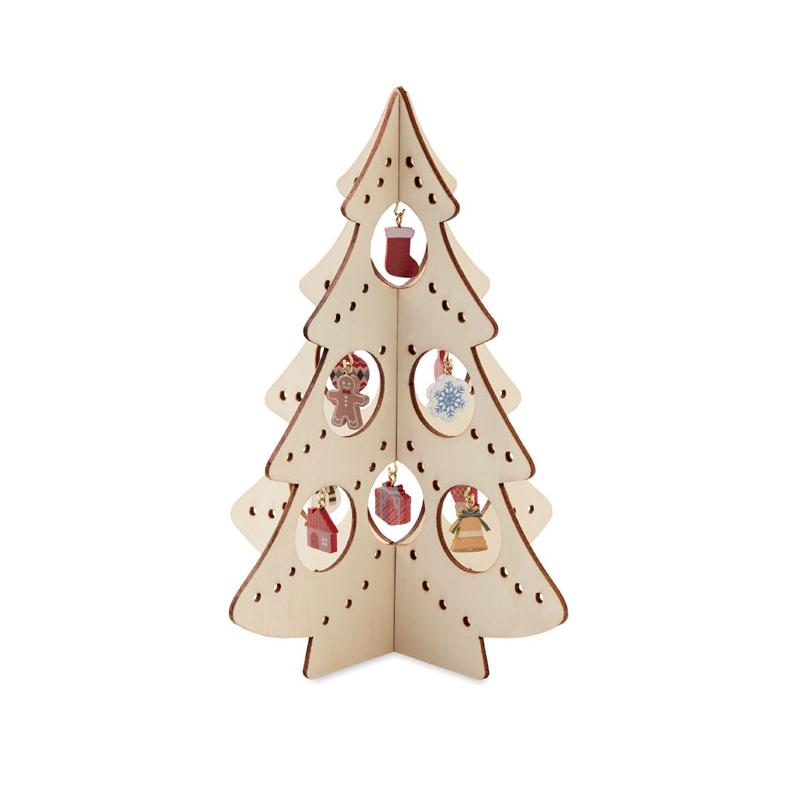 Decoración madera árbol navidad Silueta