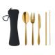 Set cubiertos acero inoxidable service Ref.MDMO6149-ORO 