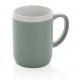 Taza de cerámica con borde blanco 300ml Ref.XDP43409-VERDE/BLANCO 