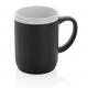 Taza de cerámica con borde blanco 300ml Ref.XDP43409-NEGRO/BLANCO 