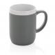 Taza de cerámica con borde blanco 300ml Ref.XDP43409-GRIS/BLANCO 