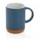 Taza de cerámica con base de corcho 280ml Ref.XDP43408-AZUL 